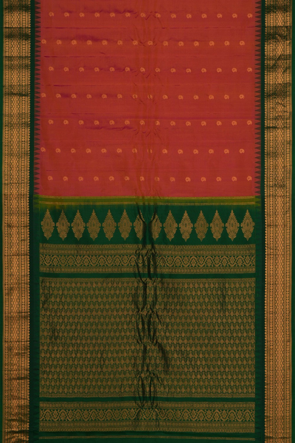 Image of Gadwal Silk Pink Saree